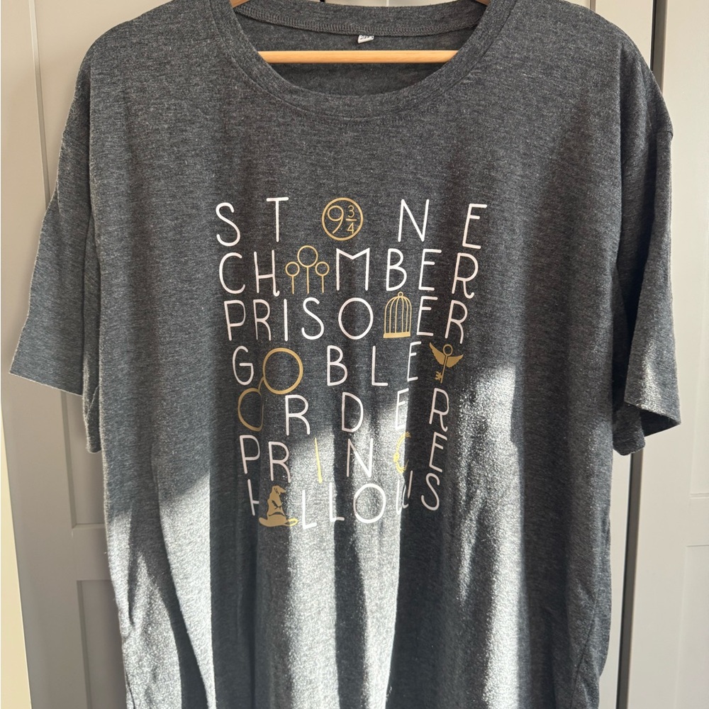 Harry Potter inspired, Book titles Gray Graphic T-Shirt